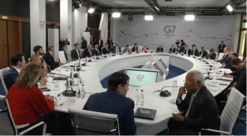 Title: G7 Évian summit - Description: G7 Évian summit working session