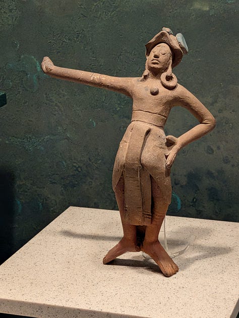 Anthropology museum statues, Mexico City