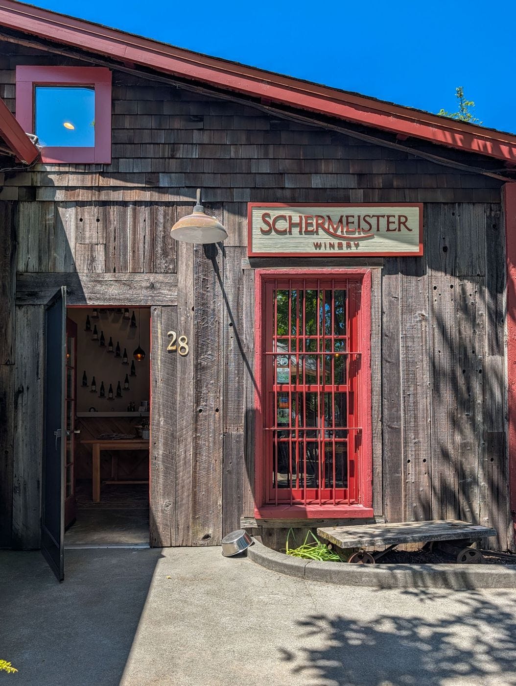 Schermeister tasting lounge in Jack London Village, Glen Ellen