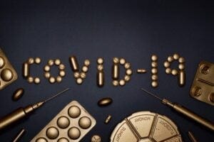 Covid 19 pills illustration