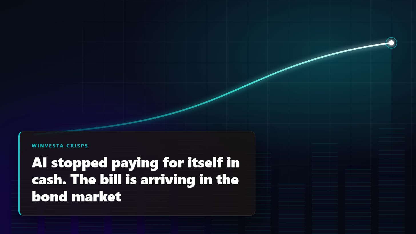 AI stopped paying for itself in cash. The bill is arriving in the bond market AI stopped paying for itself in cash. The bill is arriving in the bond market