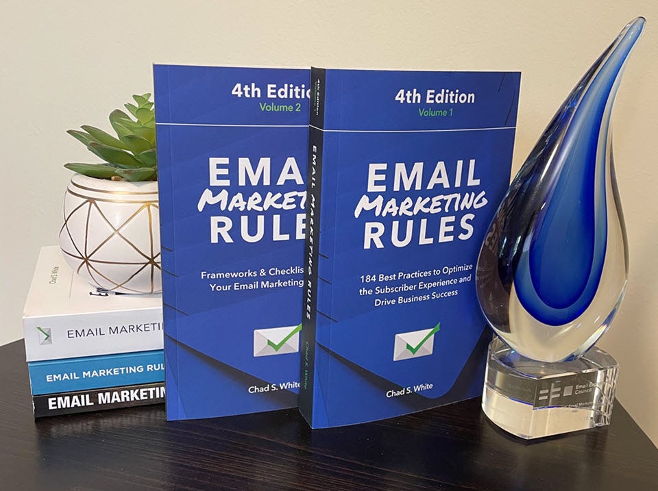 All four editions of "Email Marketing Rules" by Chad S. White