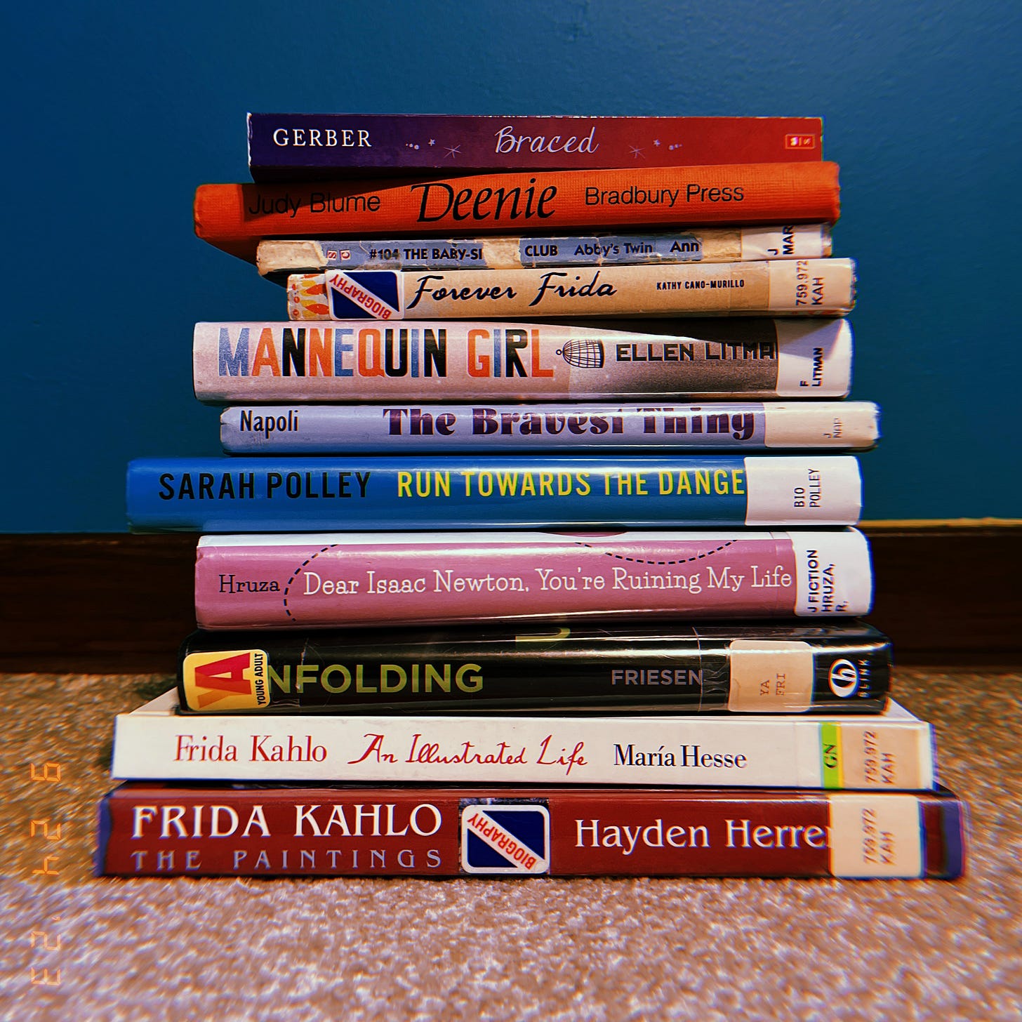 A stack of eleven books about scoliosis. A stack of eleven books about scoliosis.