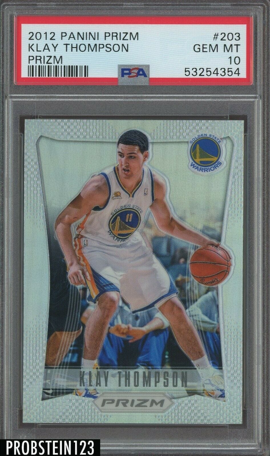 Image 1 - 2012-13 Panini Silver Prizm #203 Klay Thompson RC Rookie PSA 10 &#034; PRISTINE &#034;