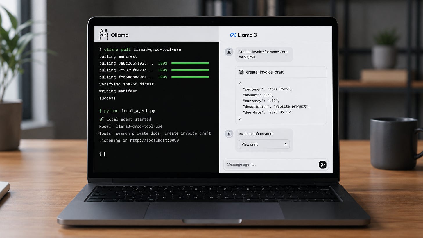 Llama-3-Groq-8B-Tool-Use: run private AI agents locally Llama-3-Groq-8B-Tool-Use: run private AI agents locally