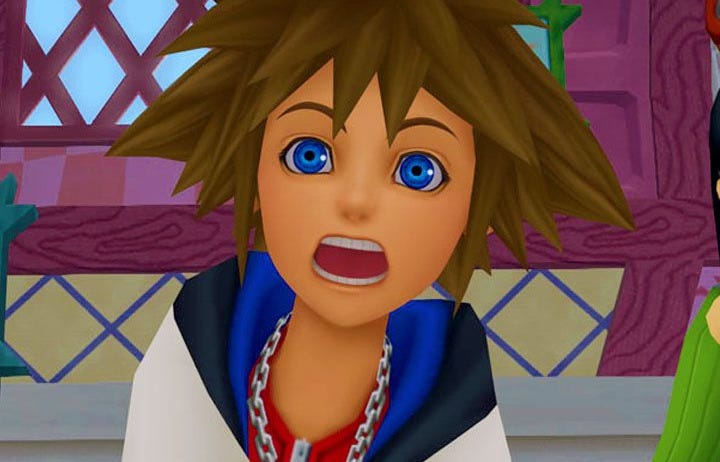 Sora is shocked. Sora is shocked.