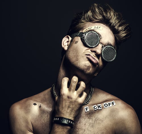 sneering man with bad attitude