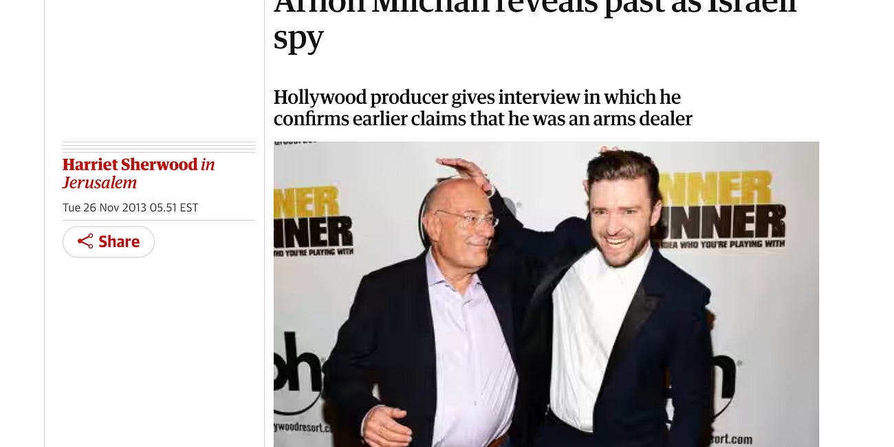  "Fuck you. You know what? I did it for my country, and I'm proud of it." *my country* Hollywood filmmaker Arnon Milchan is honestly referring to HIS country. HIS country is Israel