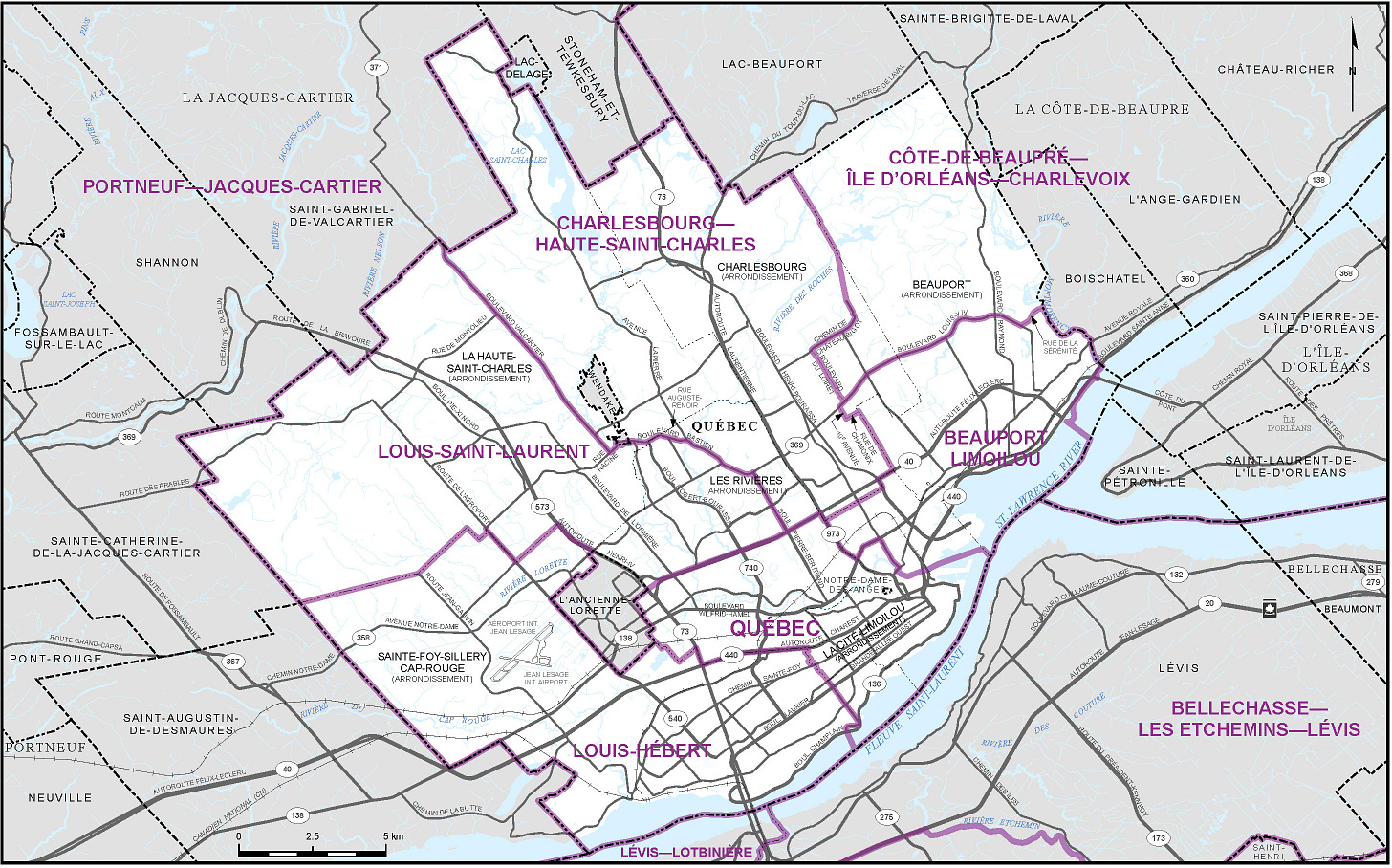Map of City of Québec (Map 14)