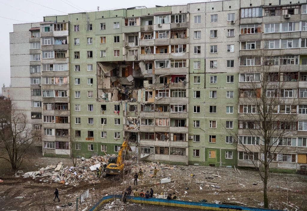 Aftermath of a Russian drone strike in Sumy