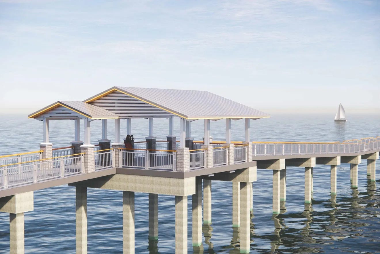 Pier Pressure With Pictures: Fort Myers Beach rebuild reaches 100% design completion. A 1,000-foot, $17.1M landmark will rise by August 2027.