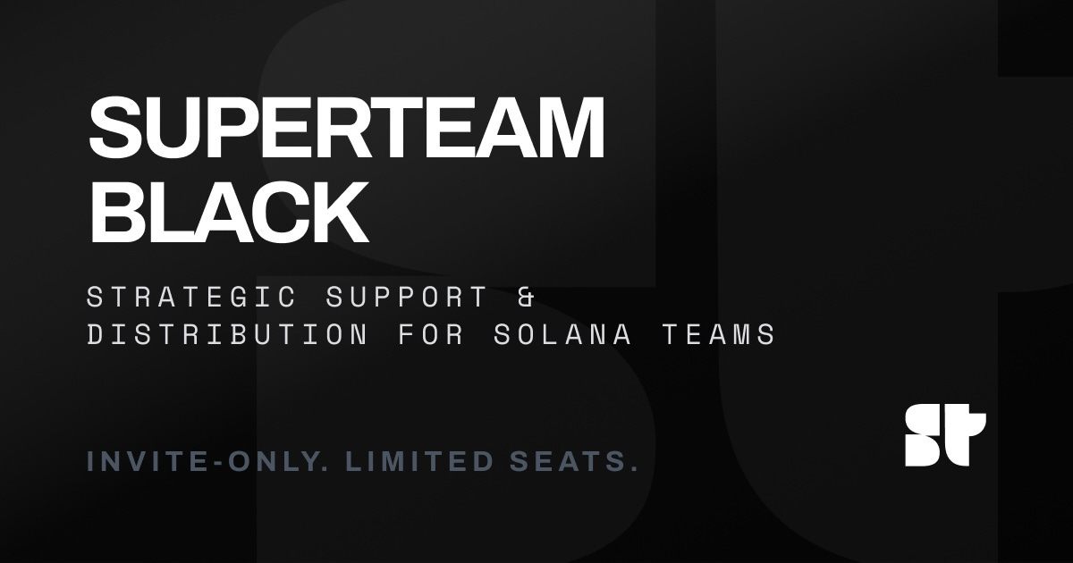 Resources. Capital. Distribution. @SuperteamBlack helps founders scale  beyond their local ecosystem. https://t.co/3rj6gUhz7Y