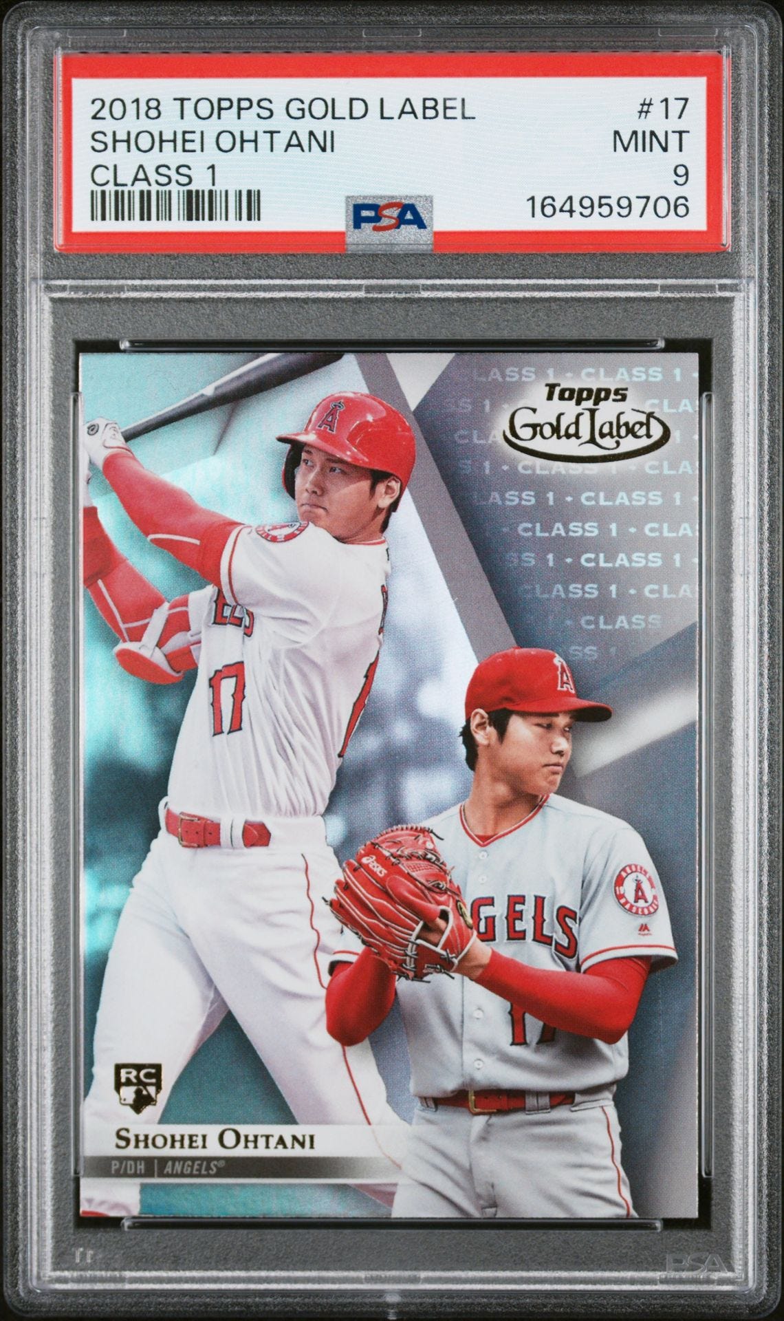 2018 Shohei Ohtani Topps Gold Label Class 1 #17 PSA 9