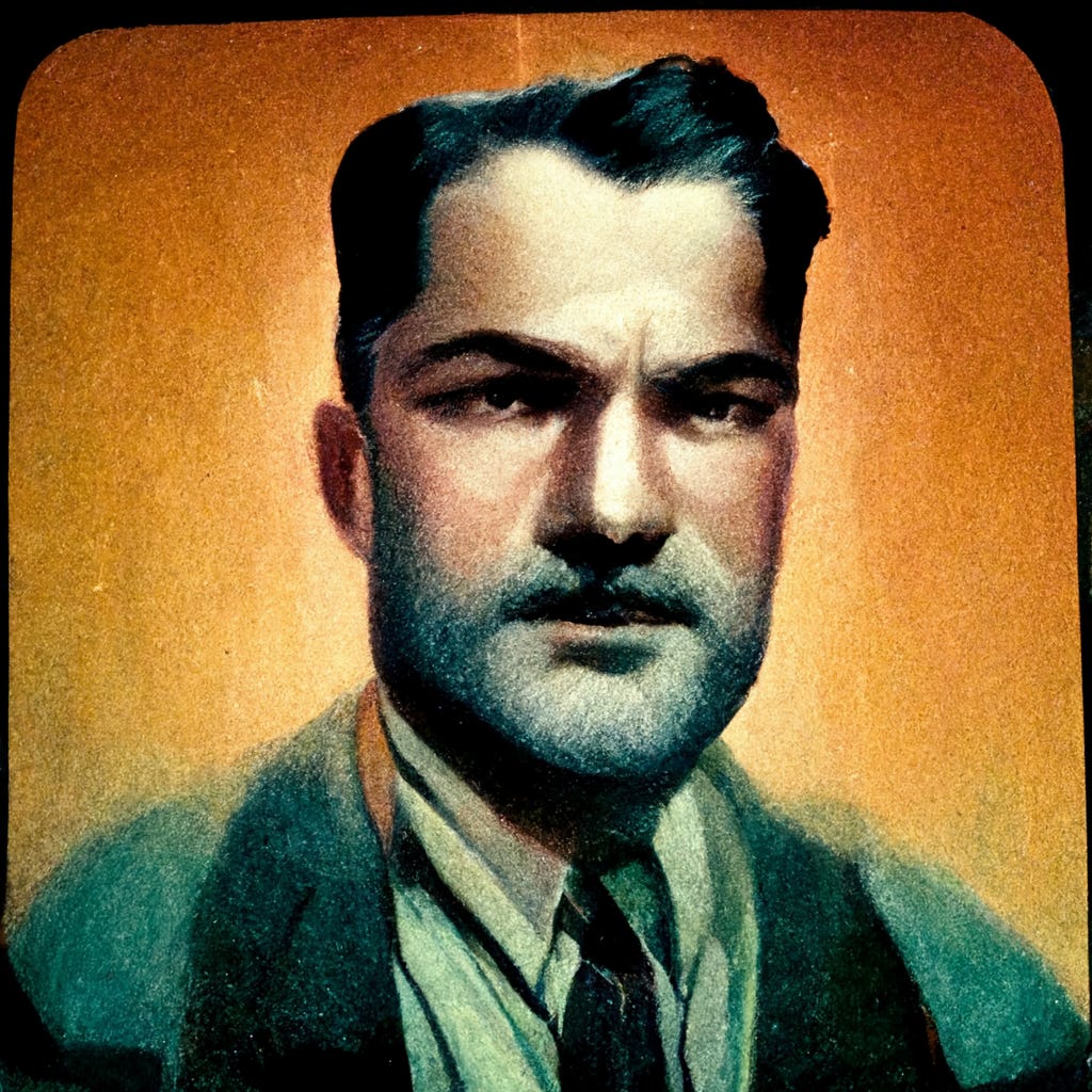 jack goodson storyteller hemingway ai computer generated selfie