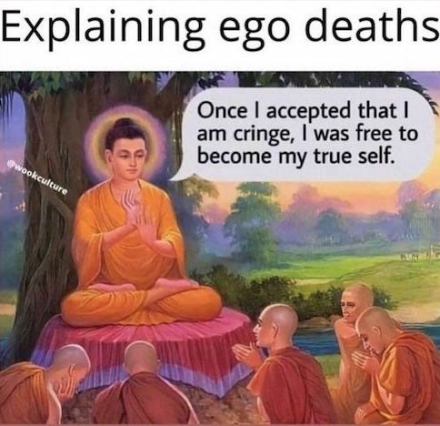 meme about being cringe and having an ego death to accept your cringe factor meme about being cringe and having an ego death to accept your cringe factor