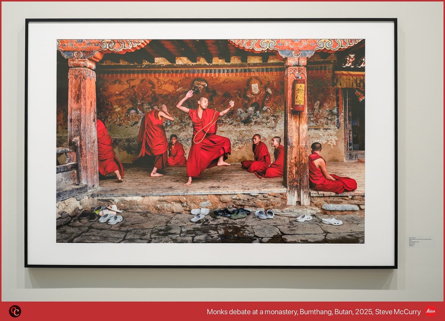 Monks debate at a monastery, Bumthang, Butan, 2025, Steve McCurry Monks debate at a monastery, Bumthang, Butan, 2025, Steve McCurry