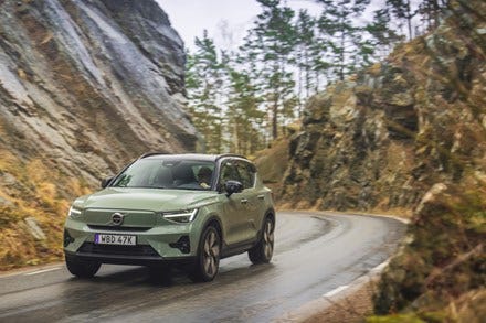 Volvo electric vehicles. EX30, XC40 Recharge, and EX90