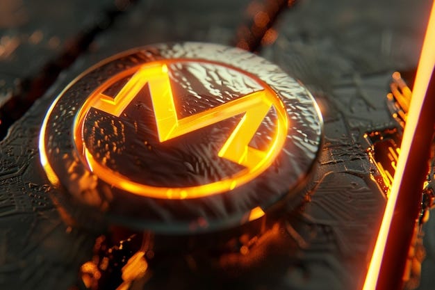 Monero logo with emphasis on privacy features high | Premium AI-generated  image