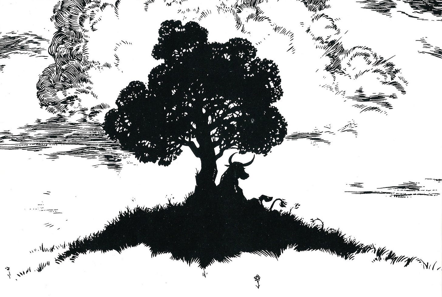 Ferdinand The Bull Original Illustration