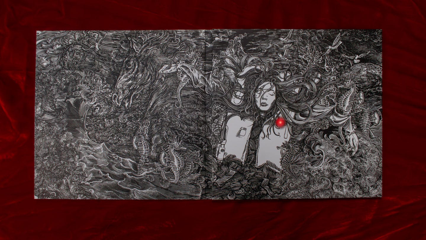 Artwork from 'The Baskerville Edition' of 'Hounds of Love' by Kate Bush