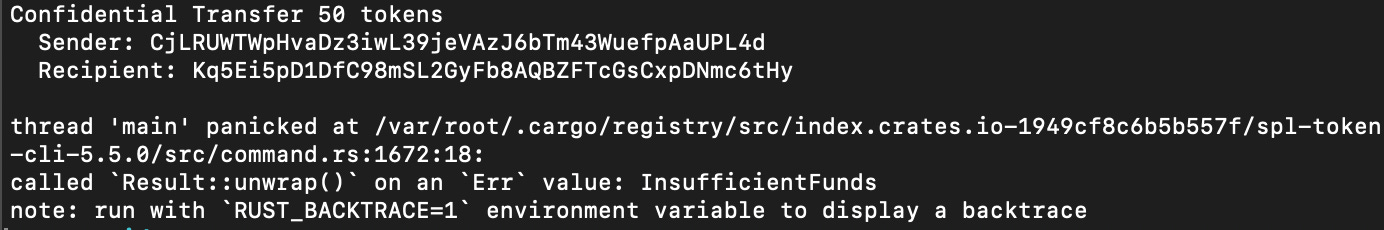 
Depositing public tokens into confidential balance
