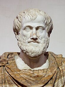 This is what most people see in their minds when they think “Aristotle.” It’s a photograph of a Roman copy of a Greek original statue made by someone who was at least alive when Aristotle was alive, so maybe it vaguely looks like he did? IDK, good luck using it as positive ID for some guy in ancient Macedonia who owes you money This is what most people see in their minds when they think “Aristotle.” It’s a photograph of a Roman copy of a Greek original statue made by someone who was at least alive when Aristotle was alive, so maybe it vaguely looks like he did? IDK, good luck using it as positive ID for some guy in ancient Macedonia who owes you money