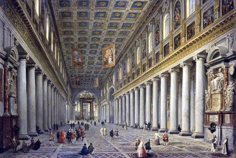 Giovanni Paolo Panini, “Interior of S. Maria Maggiore in Rome,” ca. 1754 Giovanni Paolo Panini, “Interior of S. Maria Maggiore in Rome,” ca. 1754