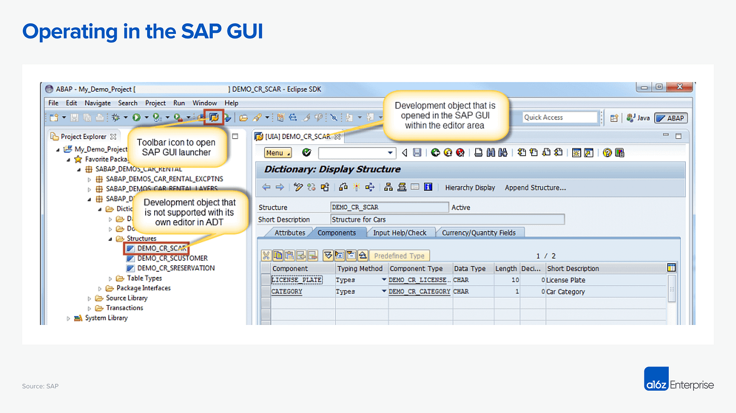 A screenshot of a GUI for SAP