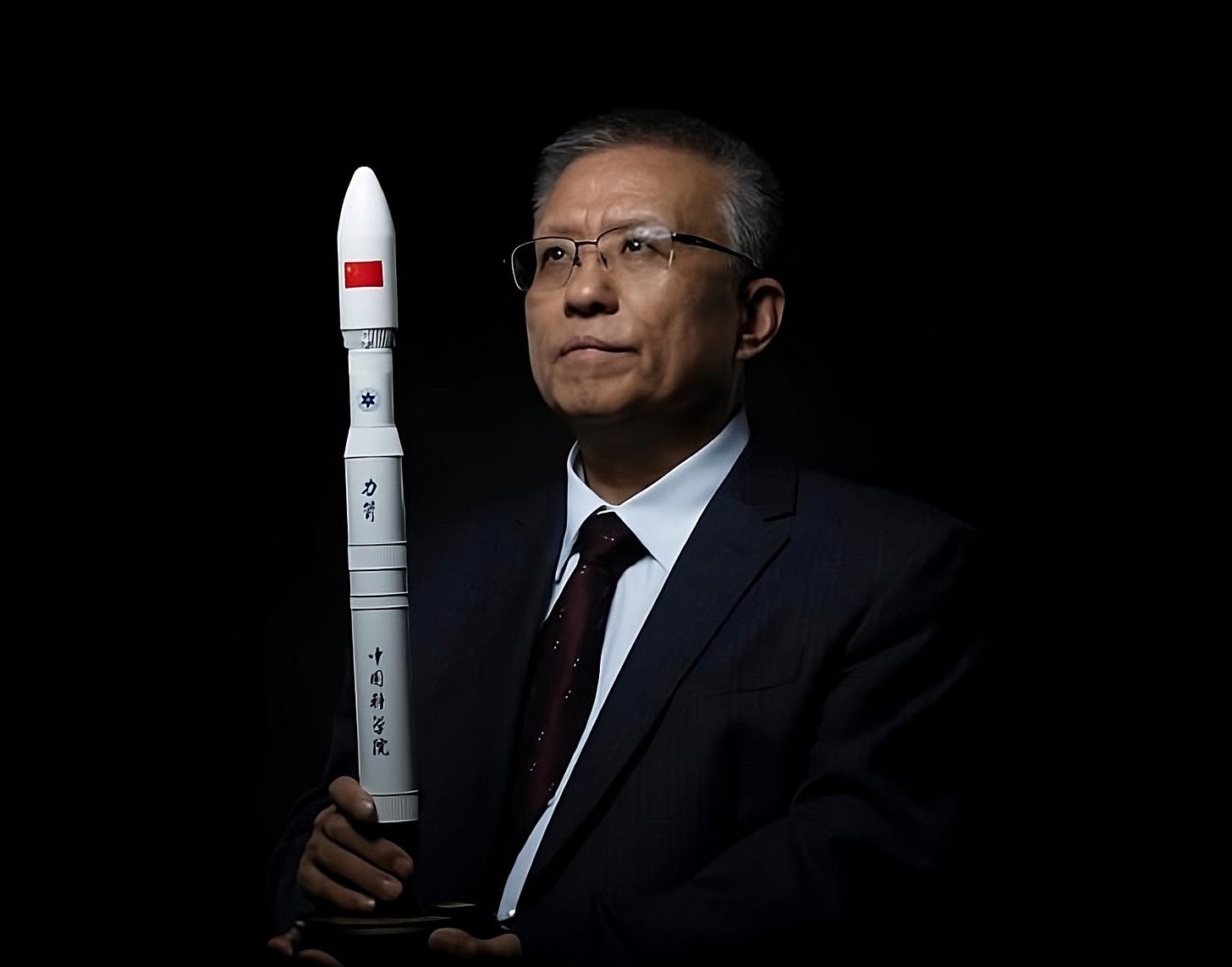 An official photo of Yang Yiqiang with a model of the Kinetica-1 launch vehicle. An official photo of Yang Yiqiang with a model of the Kinetica-1 launch vehicle.