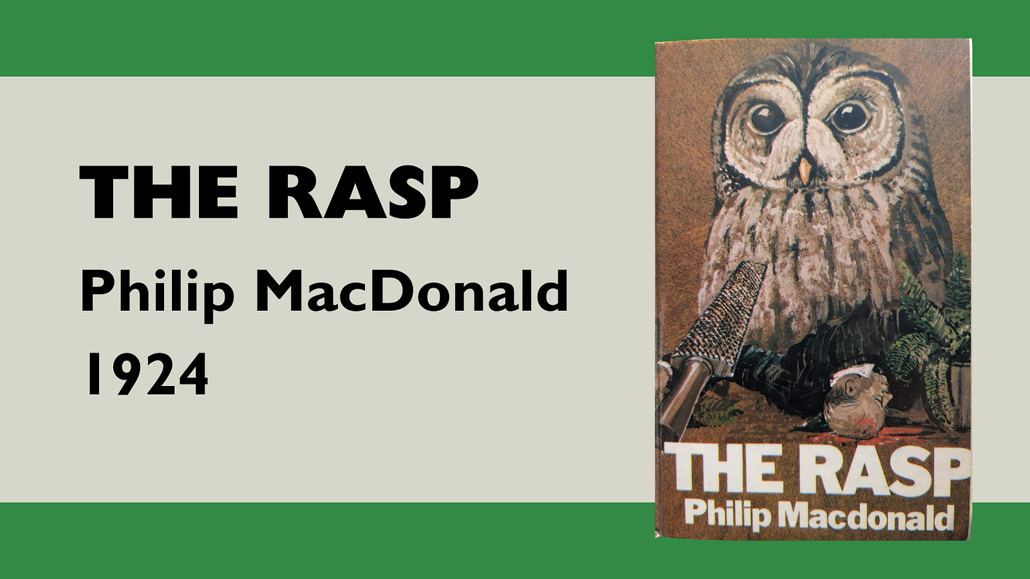 THE RASP - Philip MacDonald - 1924