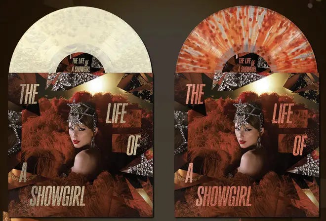 Taylor Swift The Life of a Showgirl vinyl variant - The Tiny bubbles in champagne edition