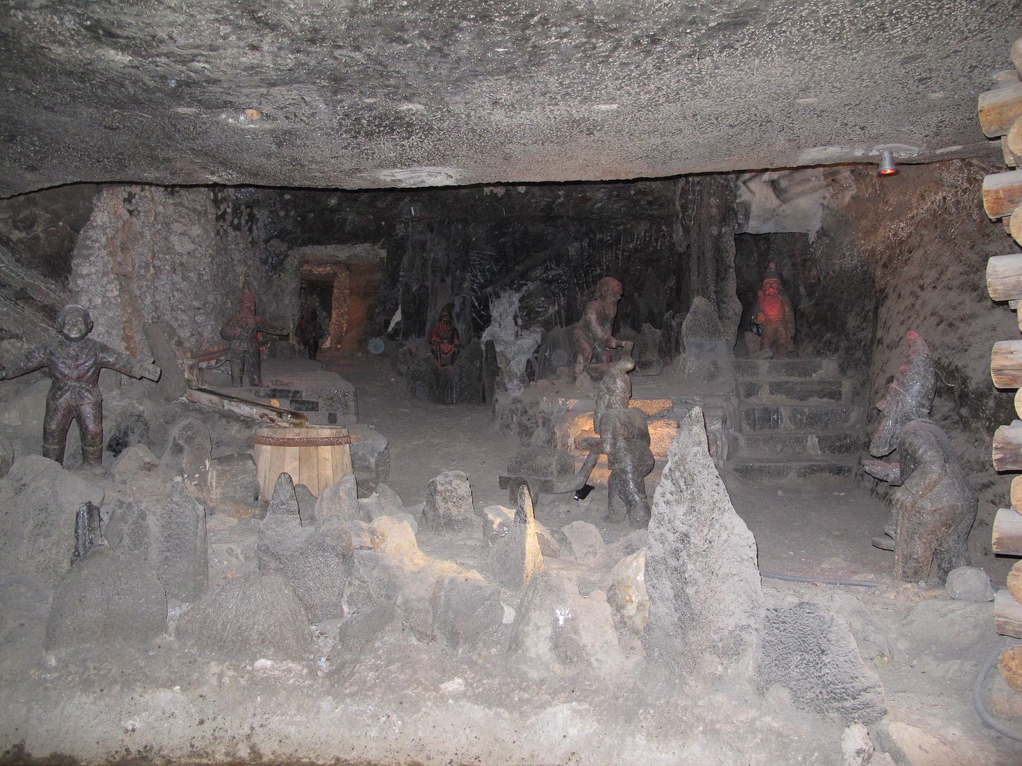 image of a staged scene in the krakow salt mines