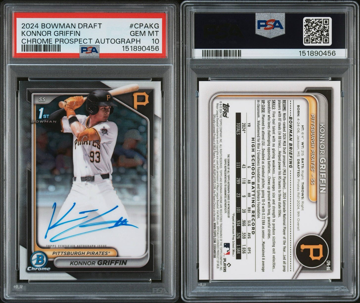 2024 Bowman Chrome Konnor Griffin PSA grading breakdown. 2024 Bowman Chrome Konnor Griffin PSA grading breakdown.