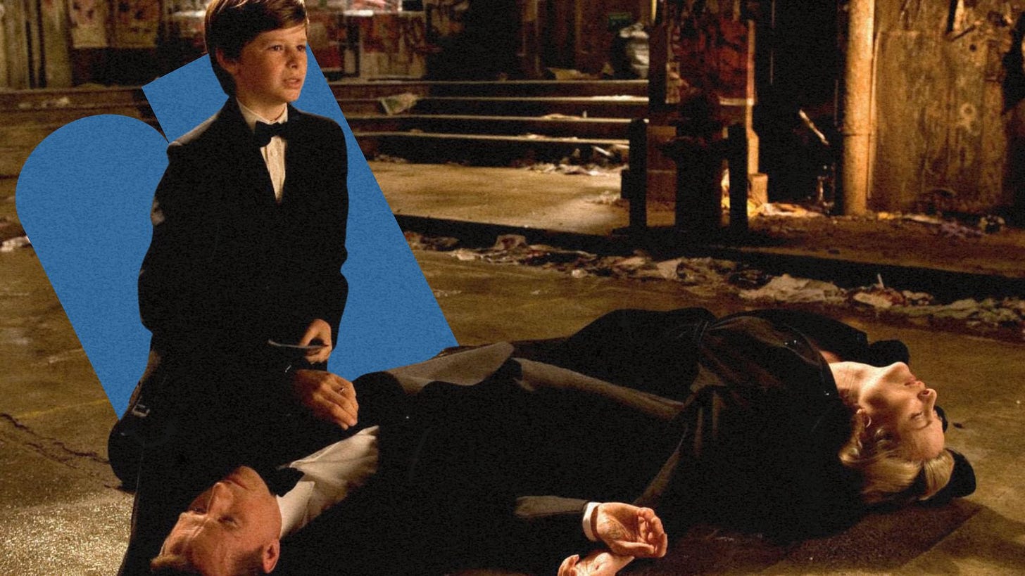 Young Bruce Wayne mourns his parents' death | Batman Character Analysis Young Bruce Wayne mourns his parents' death | Batman Character Analysis