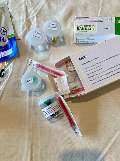 Images of box with assorted medical equipment inside