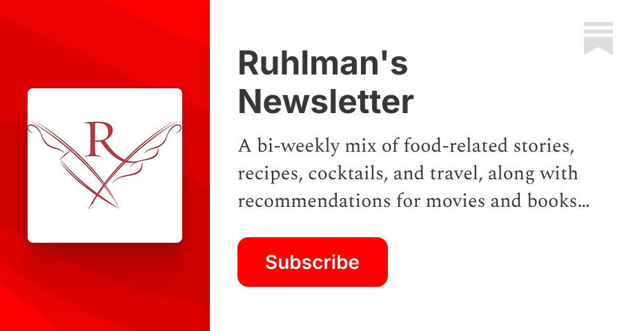 Ruhlman's Newsletter | Substack