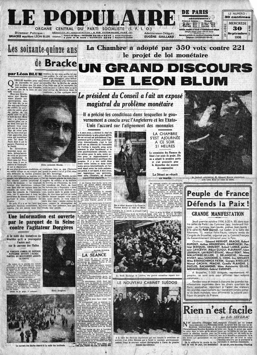 La dévaluation inassumée du Front populaire