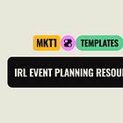 Resources for IRL events: Planning rubric + SF & NYC dinner venues