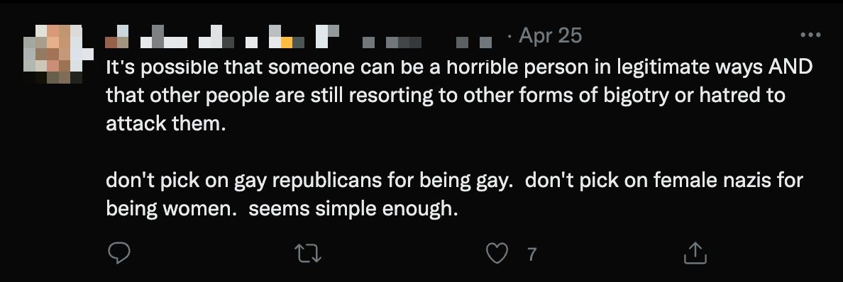 A screenshot of a twitter post attempting to both sides the nazi problem in the occult