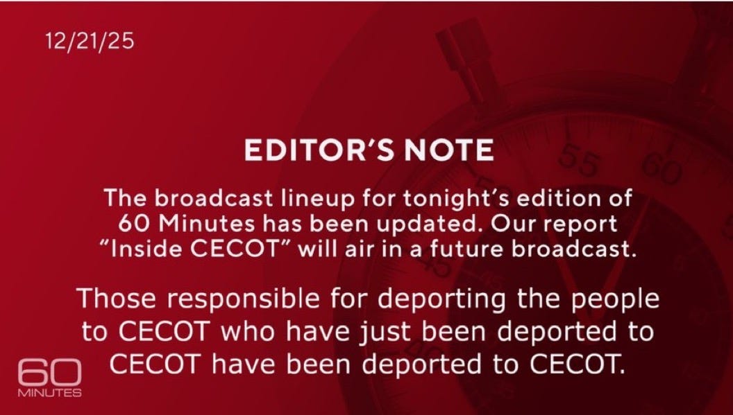 Why ‘60 Minutes’ Pulled a Completed Report on Trump’s El Salvador Deportations Just Hours Before Air