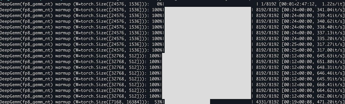 Deepgem Warmup logs