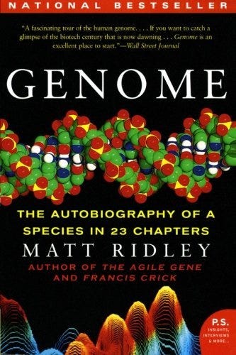 Genome: An Autobiography of a Species in 23 Chapters by Matt Ridley book cover