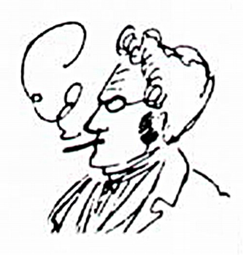 Max Stirner dessiné par Friedrich Engels. Max Stirner dessiné par Friedrich Engels.