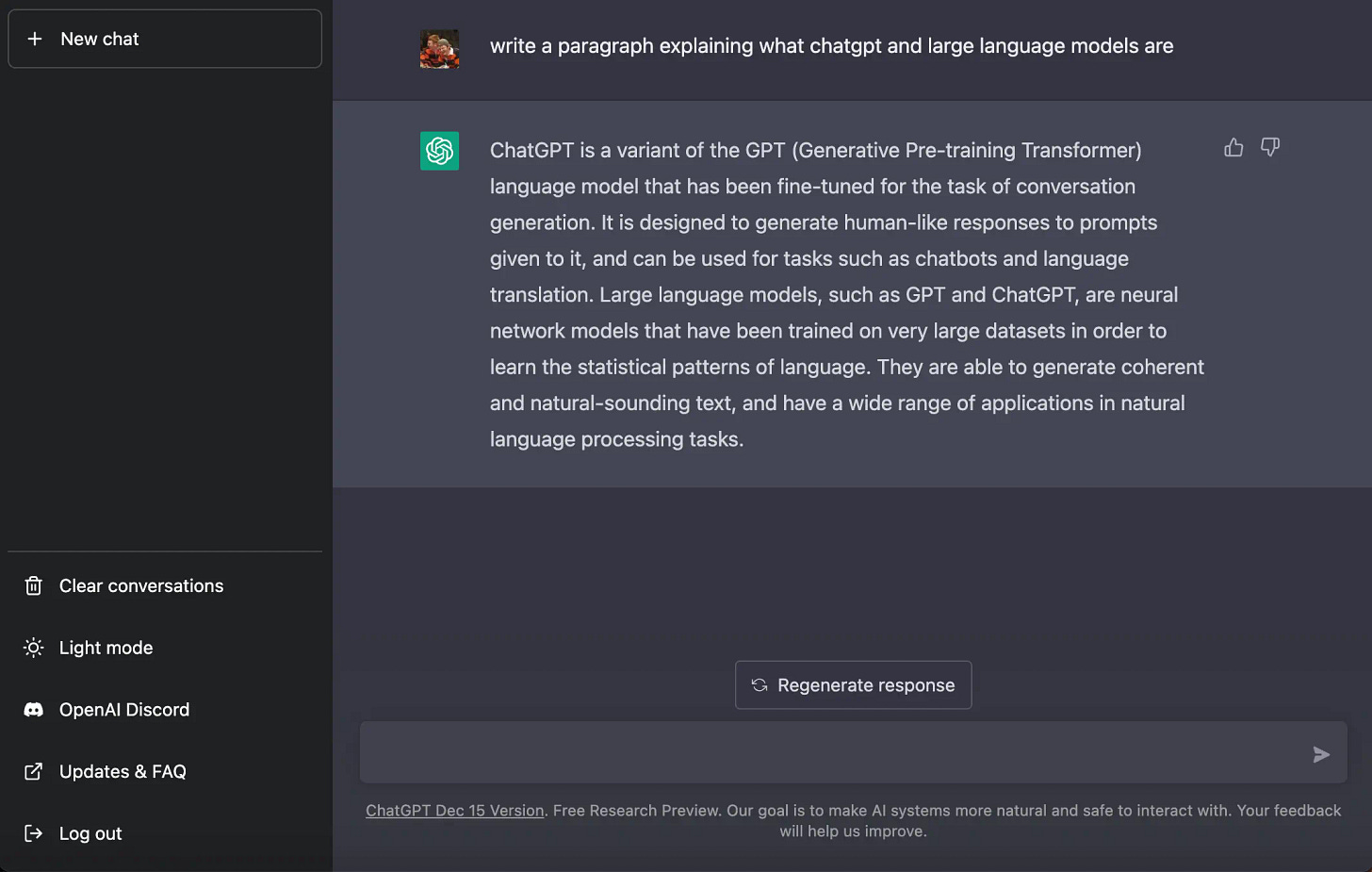 ChatGPT prompt
