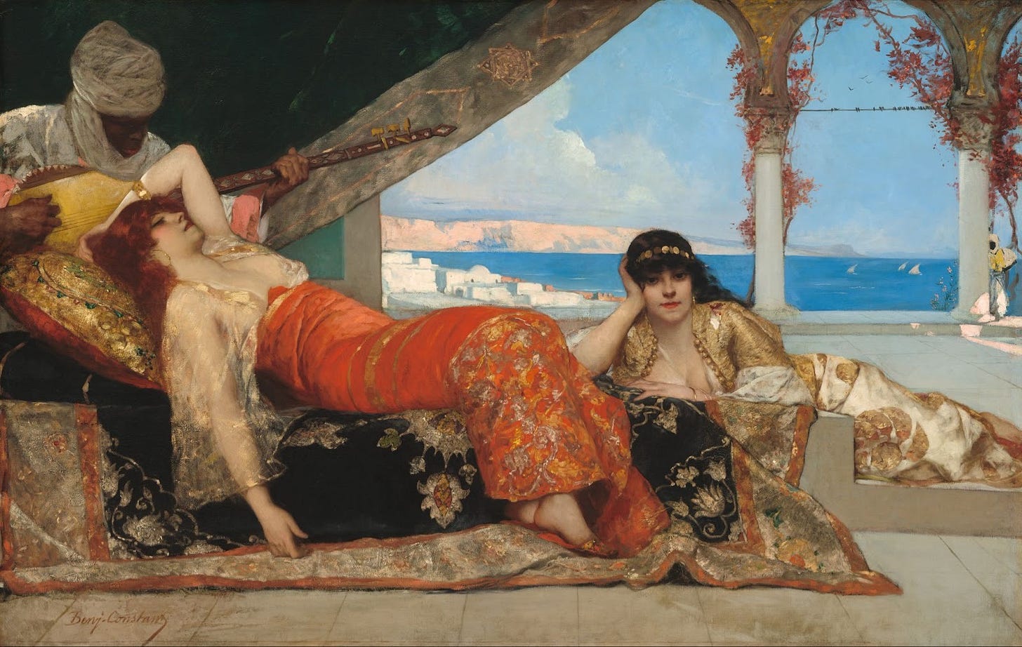 © Jean Joeph Benjamin Constant, La Favorite de l'émir, 1879, Huile sur toile, 142,2 x 221 cm, National Gallery of Art (Washington)