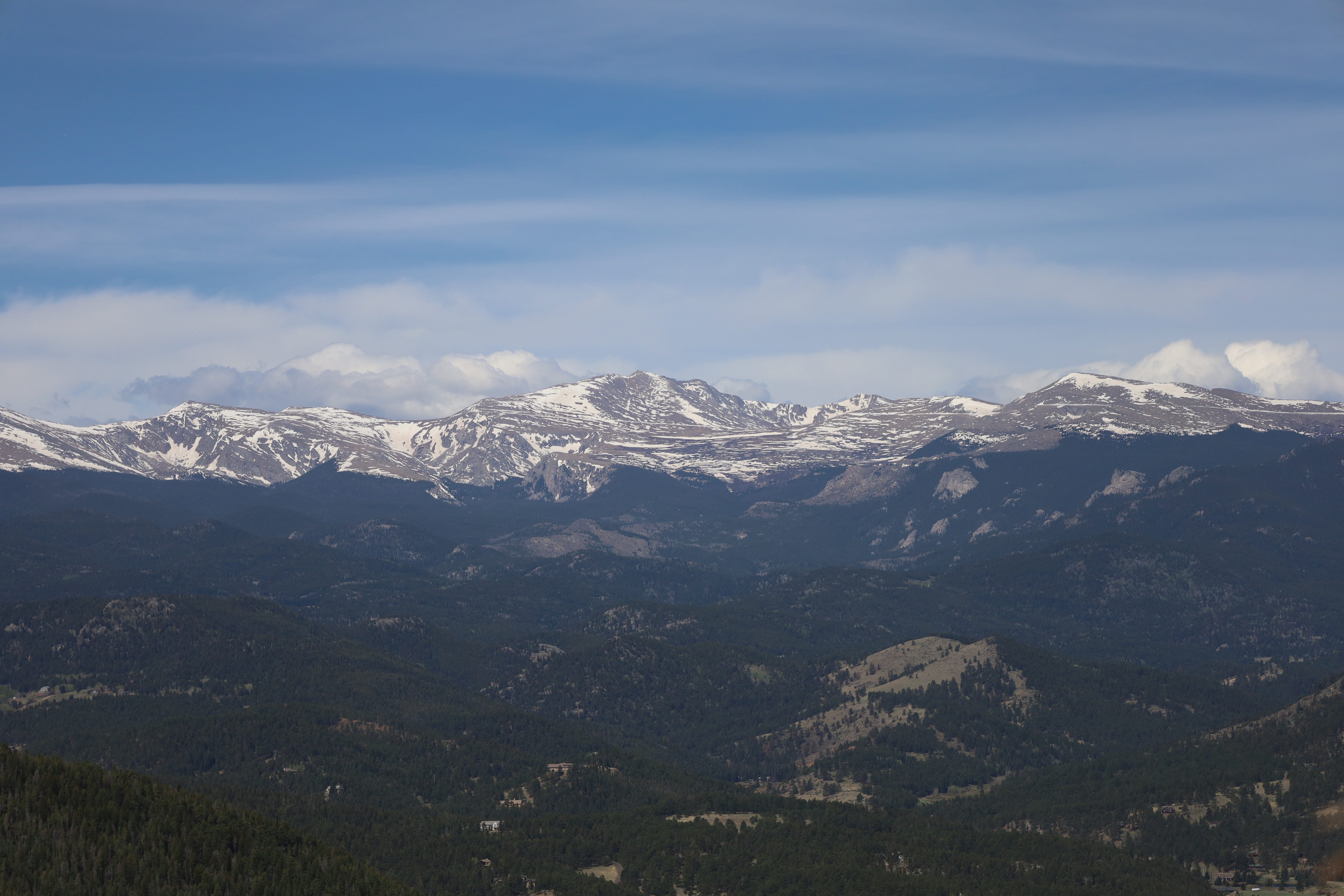 Clouds roll in over Mt. Evans
