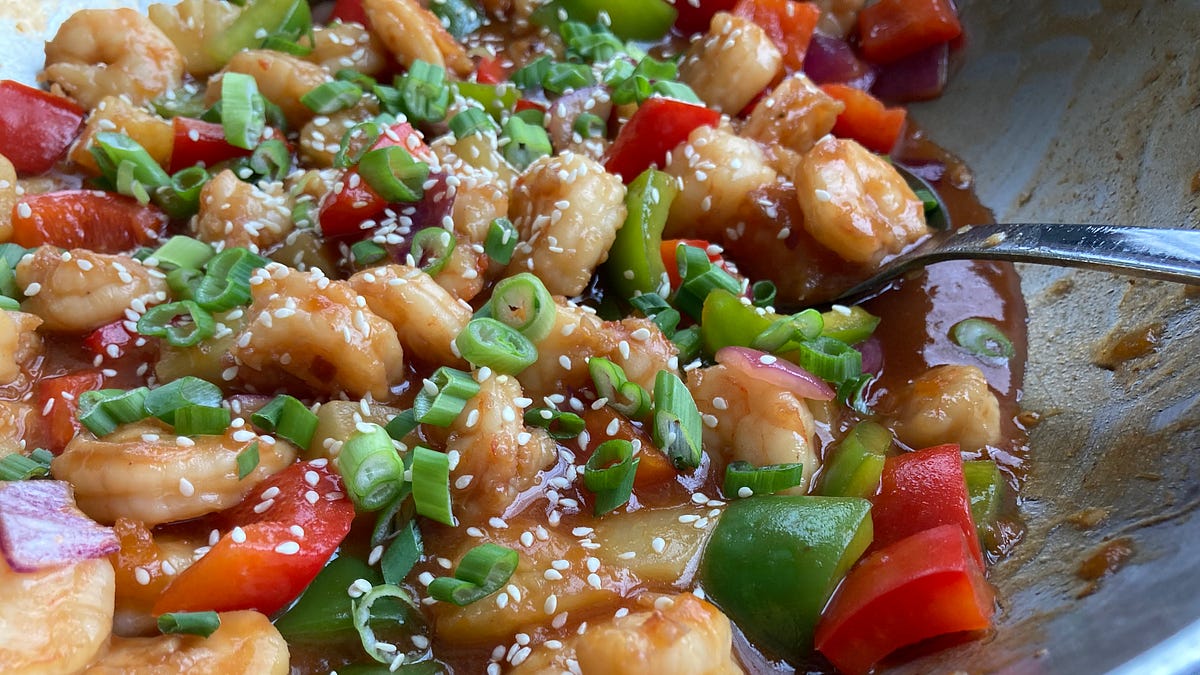 Sweet and Sour Shrimp - by Darlene Zimmerman, MS, RD