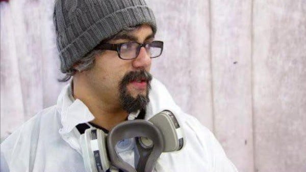 jose costa undercover boss in white suit with mouth plugs cbs images jose costa undercover boss in white suit with mouth plugs cbs images