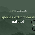 Species Extinction Is Natural