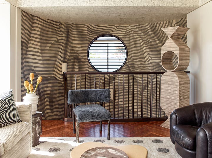 Kelly Wearstler's tromp l'oeil wallcovering
